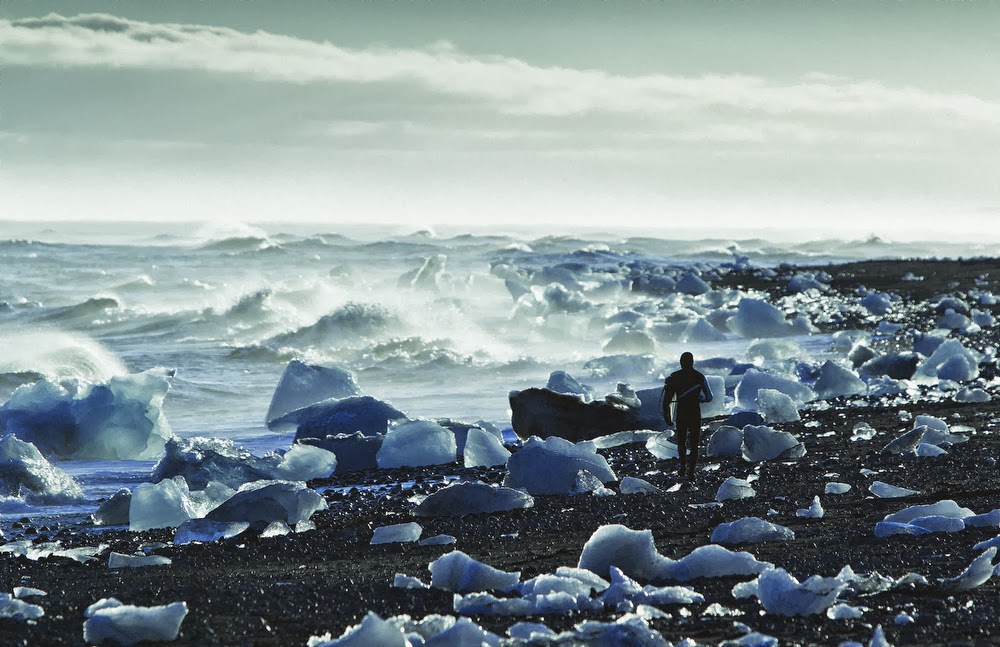Surfing in Iceland