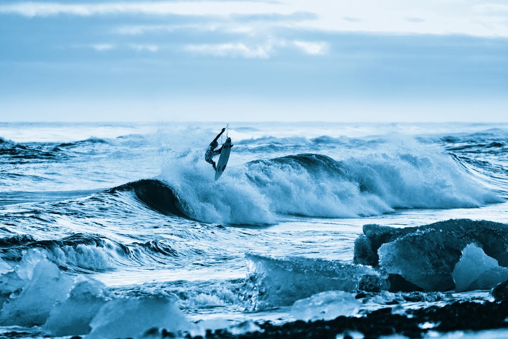 Surfing in Iceland