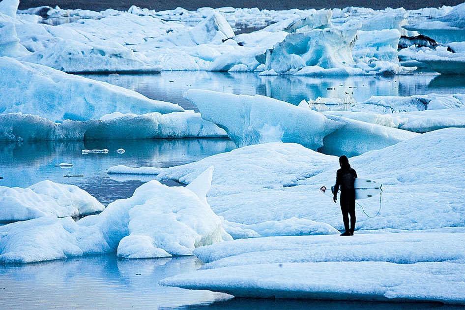 Surfing in Iceland